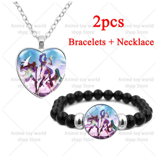Exquisite Kpop Demon Hunters Jewelry Set – Necklace and Bracelet for Fans