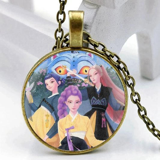 K-Pop Demon Hunters Design Necklace – Fashionable Accessories for Fans