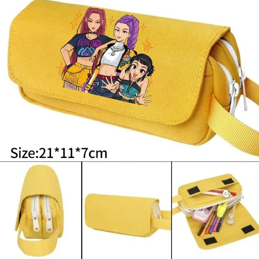 Kpop Demon Hunter Pencil Case – Stylish Cartoon Huntrix Pen Holder