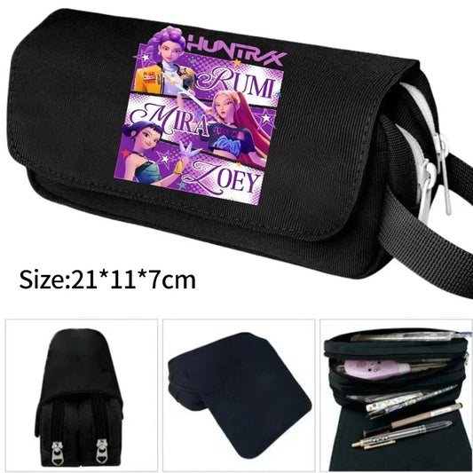 Kpop Demon Hunter Pencil Case – Stylish Cartoon Huntrix Pen Holder