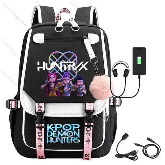 Trendy KPop Demon Hunters Backpack – Stylish and Spacious for Students