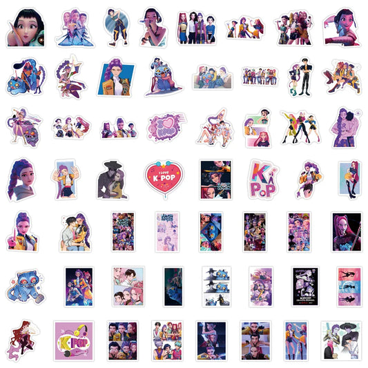 55PCS KPop Demon Hunters Stickers – Perfect for Fans and DIY Enthusiasts