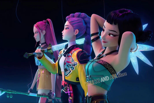 KPop Demon Hunters Girls Poster – Canvas Wall Art for Fans & Home Decor