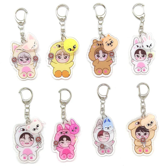 KPOP Acrylic Keychain Set – Cute Accessories for Fans