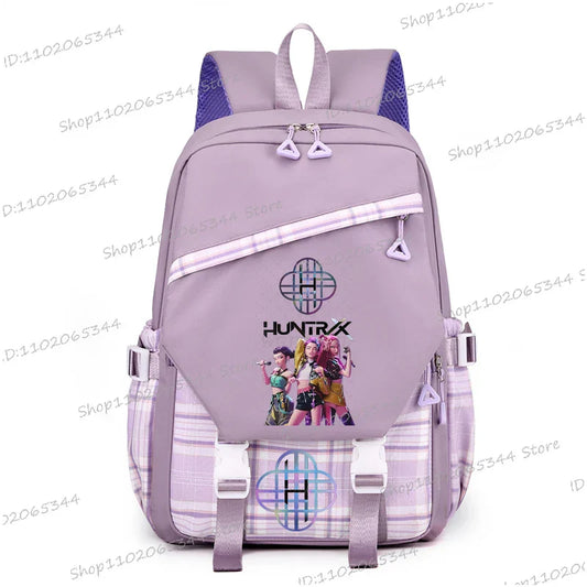 Stylish and Spacious Hip Hop KPop Demon Hunters School Backpack