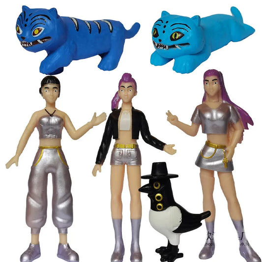 KPop Demon Hunters Figures – Rumi, Mira, Zoey &amp; Tiger PVC Collectibles