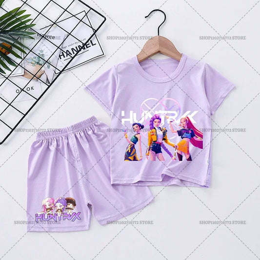 KPop Demon Hunters Pajamas Set – Cute Cartoon Sleepwear for Kids