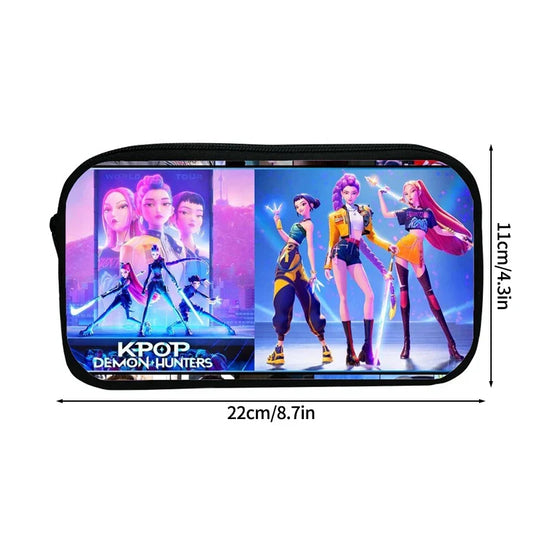 Stylish and Functional Demon Hunters Cartoon Pencil Case for Women and Girls
