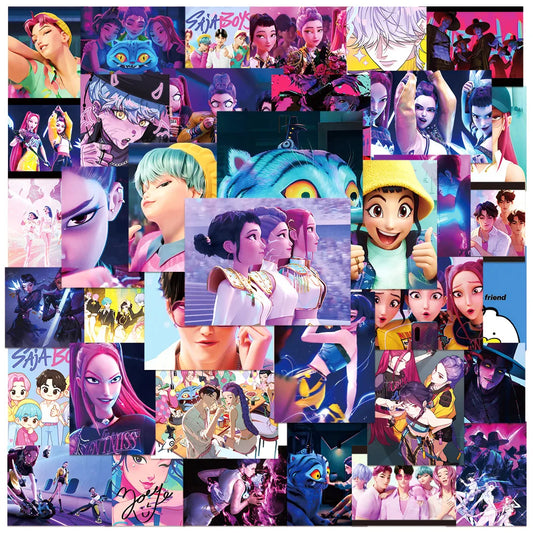 50pcs/Set KPop Demon Hunters Stickers – Cool &amp; Waterproof
