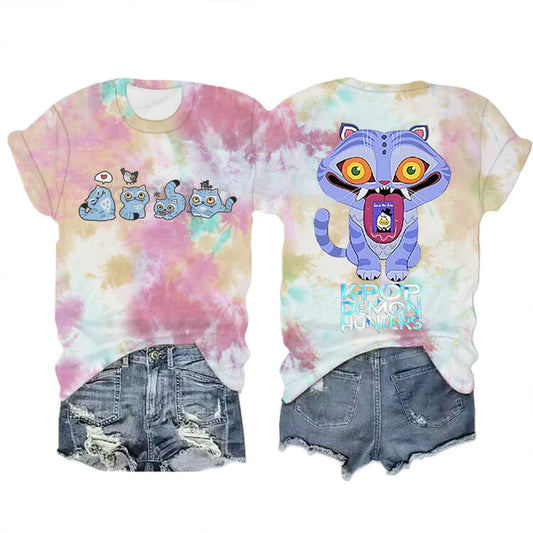 Derpy Tiger Kpop Demon Hunters Manga Tee – Perfect for K-pop and Anime Fans