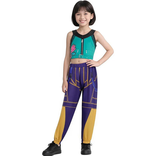 Kids Girls Rumi Zoey Mira Cosplay Suit – Perfect for K-pop &amp; Demon Hunters Fans