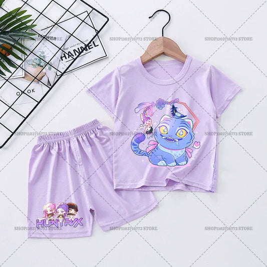 KPop Demon Hunters Pajamas Set – Cute Cartoon Sleepwear for Kids