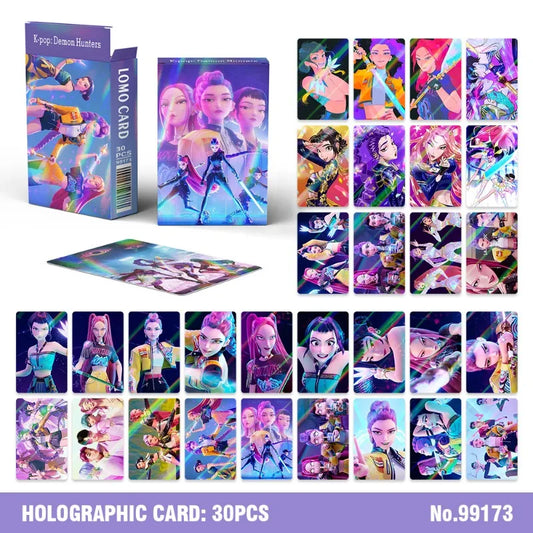 Kpop Demon Hunters Anime Laser Cards – Double-sided Collectible Cards for Fans