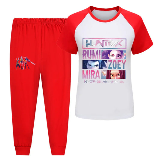 KPop Demon Hunters Kids Pyjamas – Cartoon Sleepwear Set for Young Fans