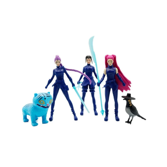 5PCS Kpop Demon Hunters Figures – Derpys, Tiger, Rumi, Mira, Zoey &amp; Sussy