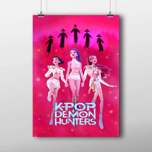 KPop Demon Hunters Vintage Poster – DIY Sticky Wall Art Decoration