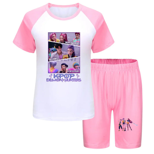 KPop Demon Hunters Huntrix Kids Casual Comfort Pajamas Set