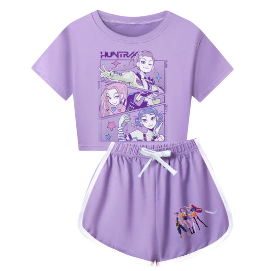 Summer Kids KPop Demon Hunters Huntrix Suit – Stylish Toddler Sets