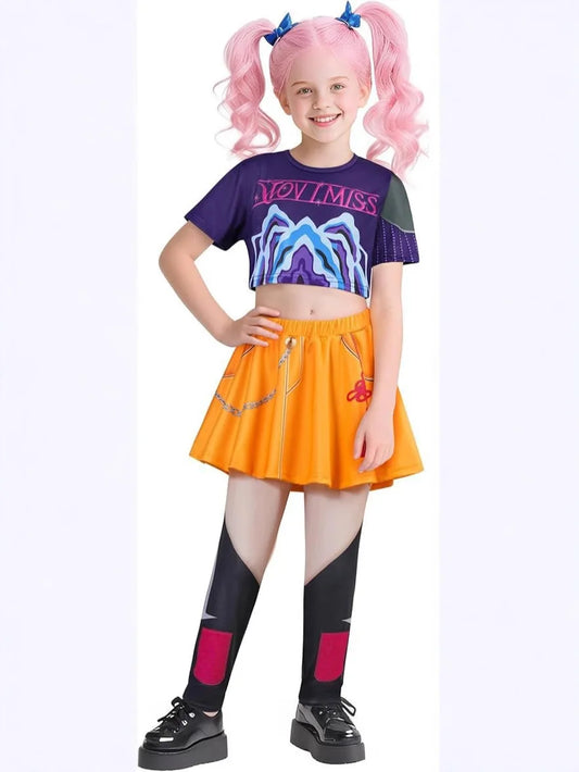 Anime KPop Demon Hunters Cosplay Costume – Mira, Zoey &amp; Rumi for Kids