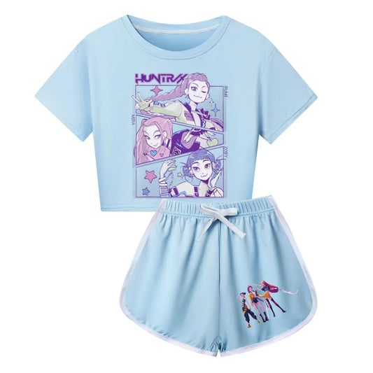 Summer Kids KPop Demon Hunters Huntrix Suit – Stylish Toddler Sets