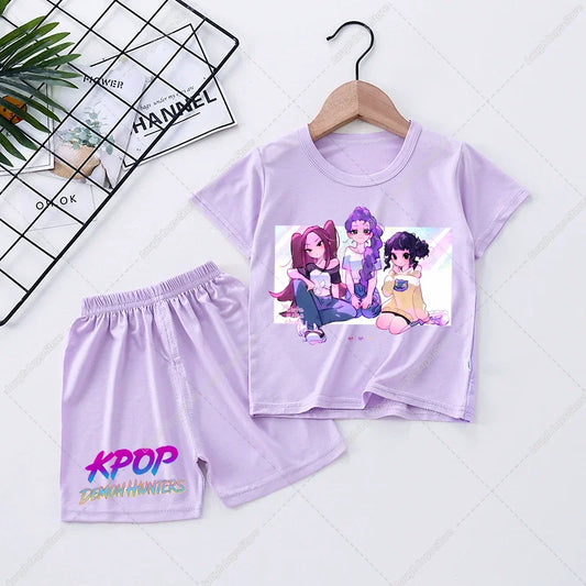 KPop Demon Hunters Girls Pajamas Set – Cute &amp; Comfy Sleepwear for Kids