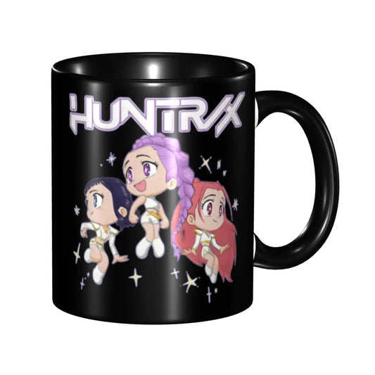 Unique HUNTRIX Logo Kpop Demon Hunters Tea Cup Party Mugs for Fans