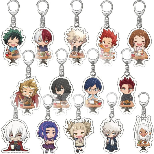 Fashion Anime College Keychain – Double Sided Acrylic Charm for Fans
