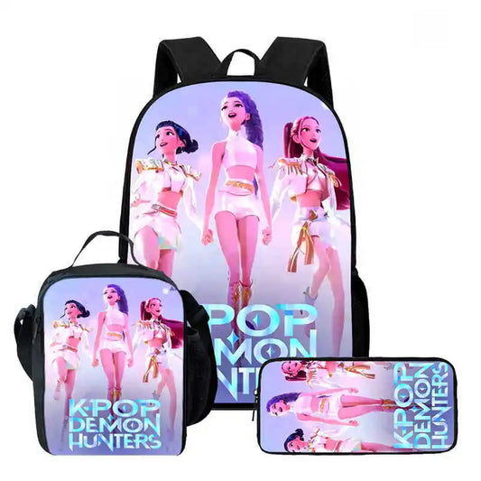 Kpop Demon Hunter Girls School Set – Backpack, Pencil Case &amp; Lunch Bag