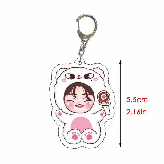 KPOP Acrylic Keychain Set – Cute Accessories for Fans