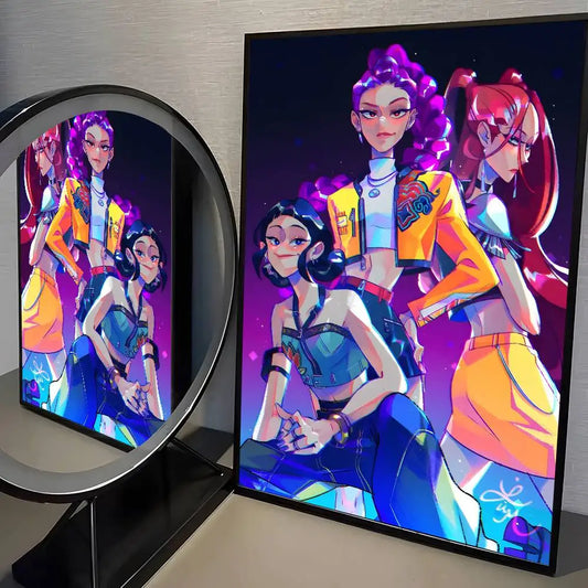 D-Demon Hunters KPop Girl Poster – HD Art for Aesthetic Spaces