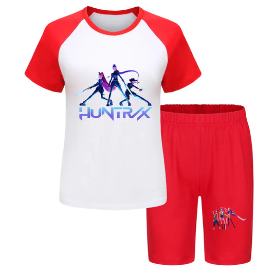 Huntrix Kid Summer Pajama Set – Unisex KPop Demon Hunters Nightwear