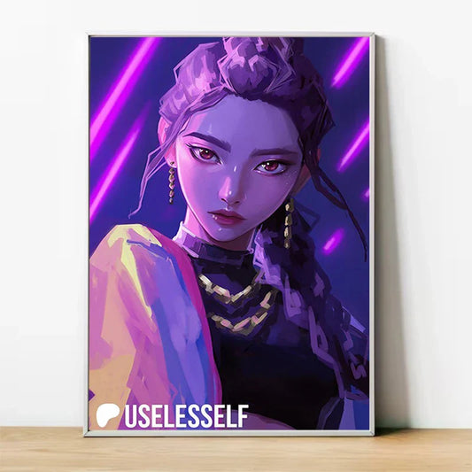 Anime K-Pop Demon Hunters Poster – Canvas Wall Art for Home Decor Enthusiasts