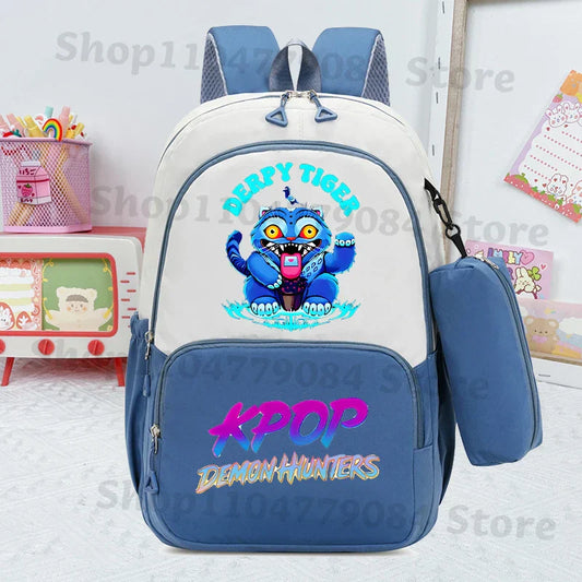 K-pop Demon Hunters Schoolbag Set – Backpack and Pencil Bag for Anime Fans