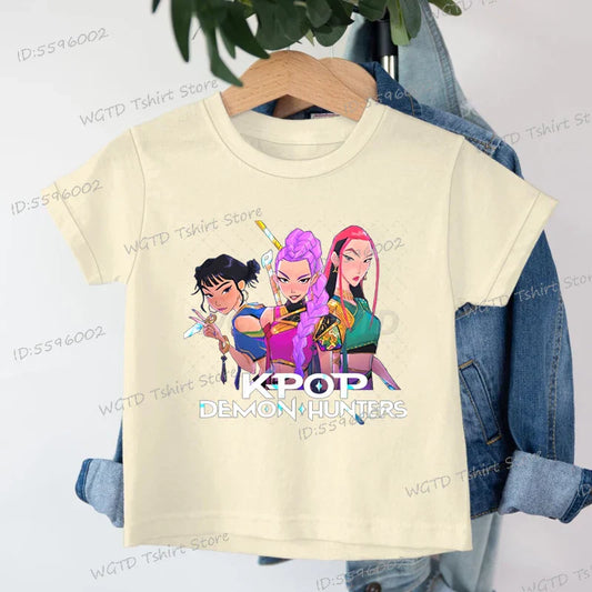 Fashion Casual Kids T-shirt: KPop Demon Hunters Cool Girls Tee