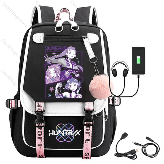 Trendy KPop Demon Hunters Backpack – Stylish and Spacious for Students