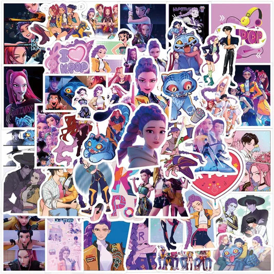 Kpop Movie Demon Hunters Stickers – 55pcs Waterproof Collection