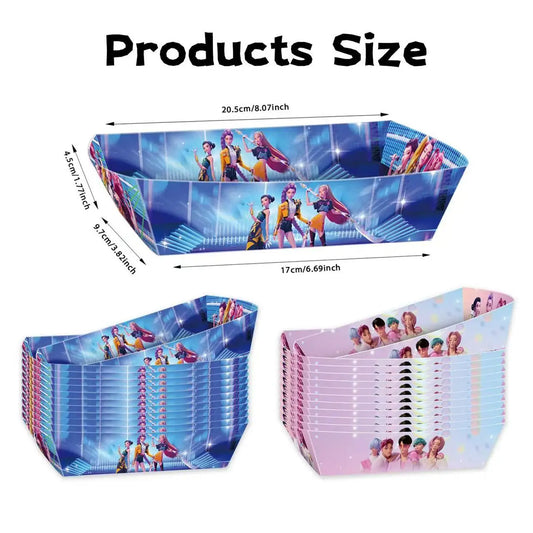 Kpop Demon Hunters Theme Disposable Tableware Set – Perfect for Huntrix Saga Fans