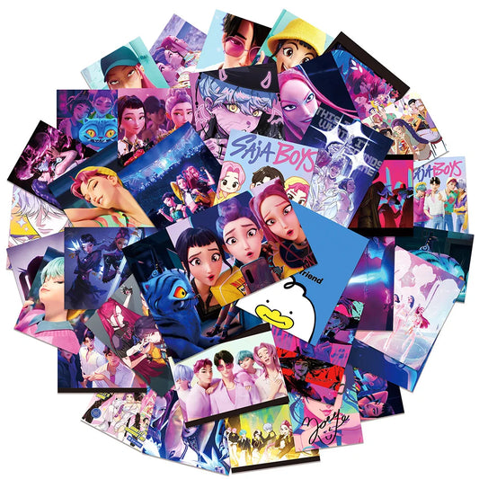 50pcs/Set KPop Demon Hunters Stickers – Cool &amp; Waterproof