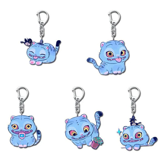 6PCS Kpop Demon Hunters Keychains – Cartoon Charms &amp; Metal Chains