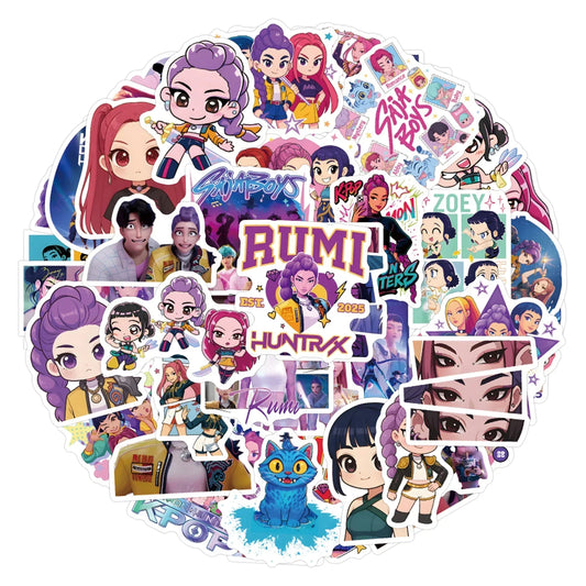 Anime &amp; KPop Demon Hunters Sticker Set – Perfect for Fans and Collectors