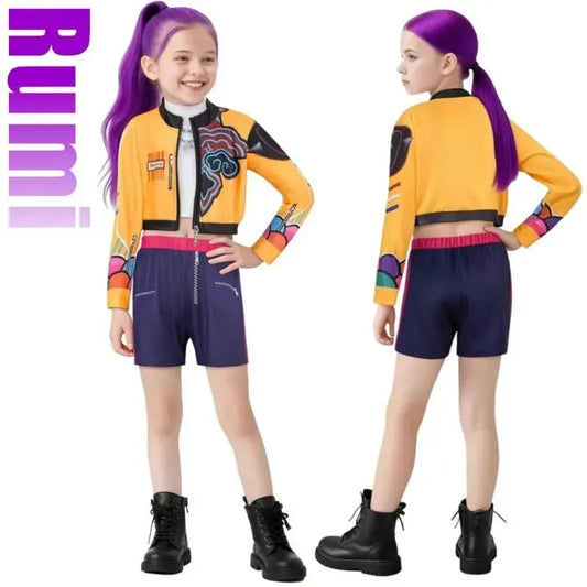K-Pop Rumi Zoey Mira Demon Hunters Cosplay Costume – Perfect for Halloween and Stage Performances