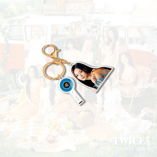 TWICE5 Light Stick Keyring &amp; Acrylic Figure Keychain – Perfect for ONCE!