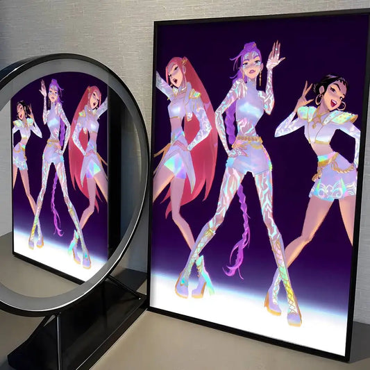 Anime K-Kpop D-Demon Hunter Poster – High-Quality Print Wall Art