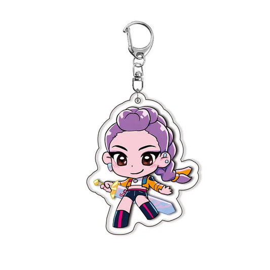 Cute Souvenir Keyring – Kpop Demon Hunter Q Version Acrylic Keychain