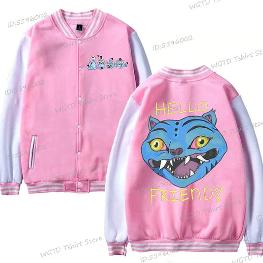 Children's KPop Demon Hunters Print Baseball Jacket – Fashion for Young Fans