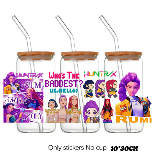 K-Pop: Demon Hunters DIY Decals – Easy Peel Waterproof Stickers for Tumblers