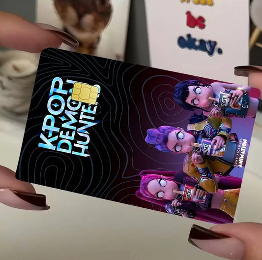 KPop Demon Hunters DIY Card Stickers – Stylish Protection for Your Cards
