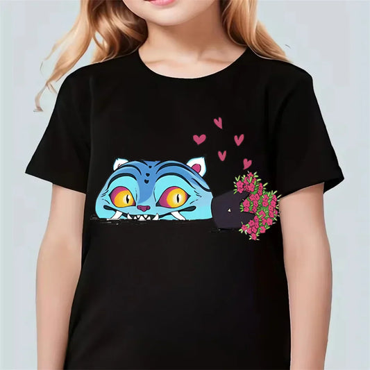 Fashion Casual Kids T-shirt – KPop Demon Hunters Tee for Girls