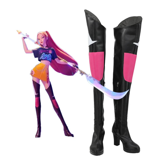 Custom Mira Kpop Cosplay Shoes – Demon Hunters Thigh High Boots for All