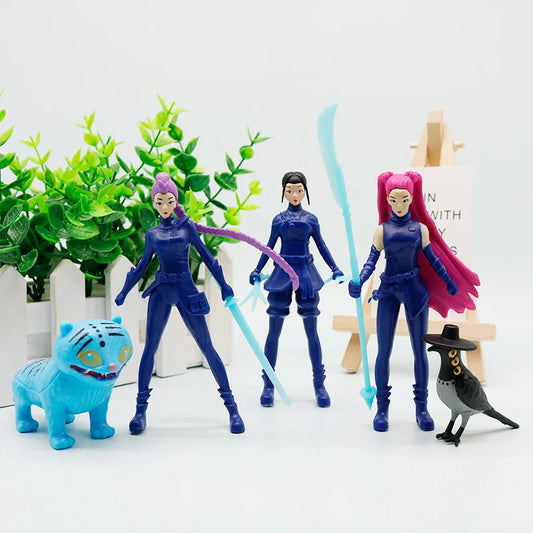5PCS Kpop Demon Hunters Figures – Derpys, Tiger, Rumi, Mira, Zoey &amp; Sussy